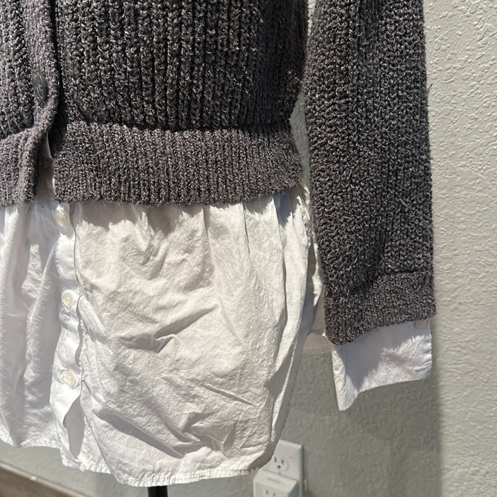 Anthropologie twofer cardigan shirt size S worn few times good condition Cropped - Picture 10 of 11
